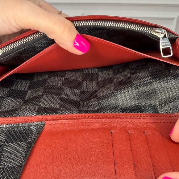 Louis Vuitton Damier Graphite Brazza Long Wallet | Red Interior | Full Inclusion - Picture 11 of 15
